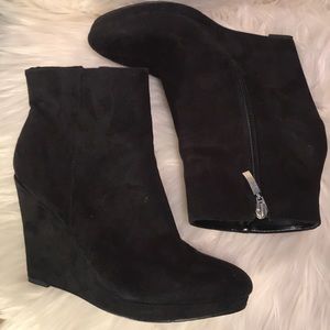 GUESS Suede Wedge Booties
